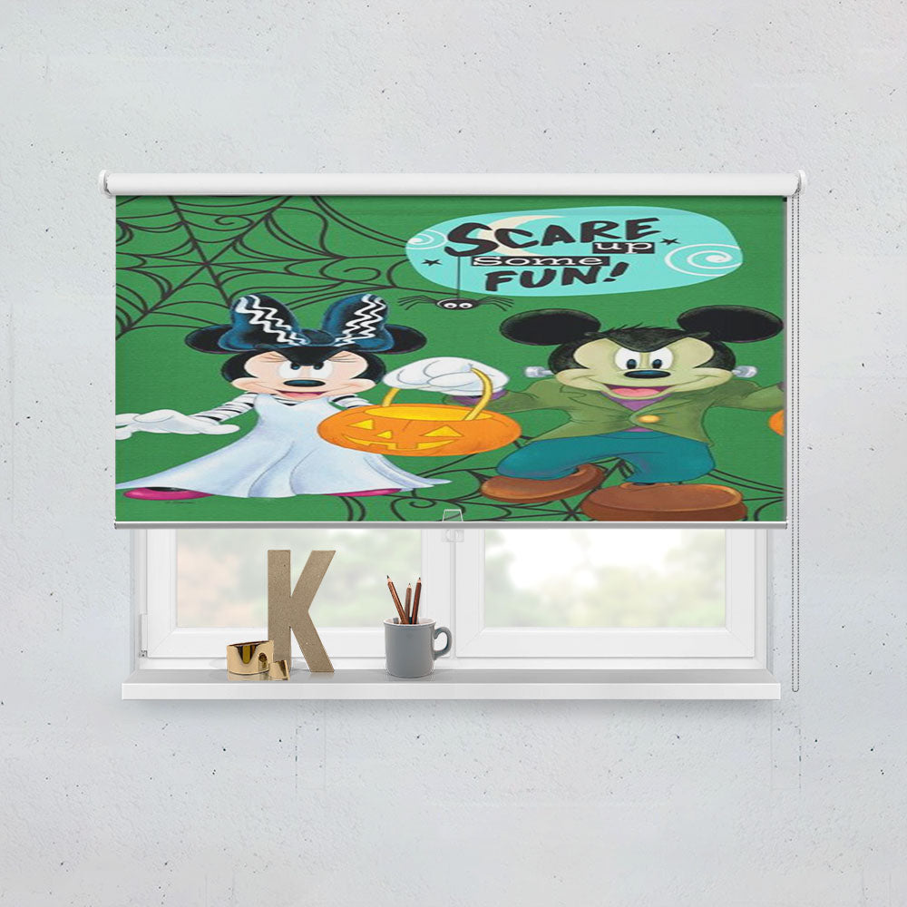 Scare Up Fun Mickey & Minnie Window Roller Blinds Shades