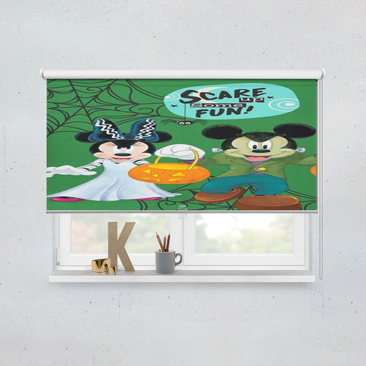 Scare Up Fun Mickey & Minnie Window Roller Blinds Shades