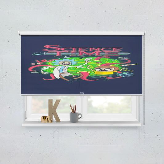 Science Time Adventure Time Rick And Morty Window Roller Blinds Shades