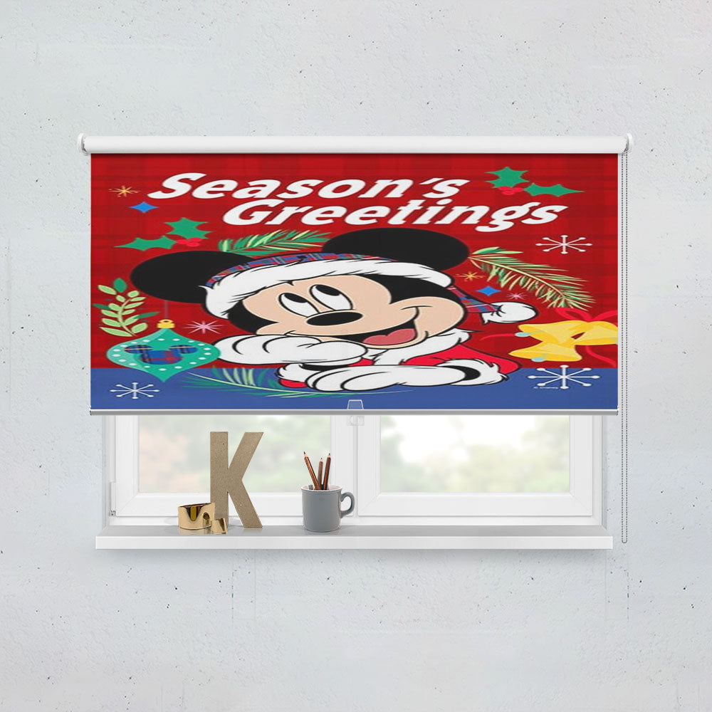 Season’S Greetings Mickey Window Roller Blinds Shades