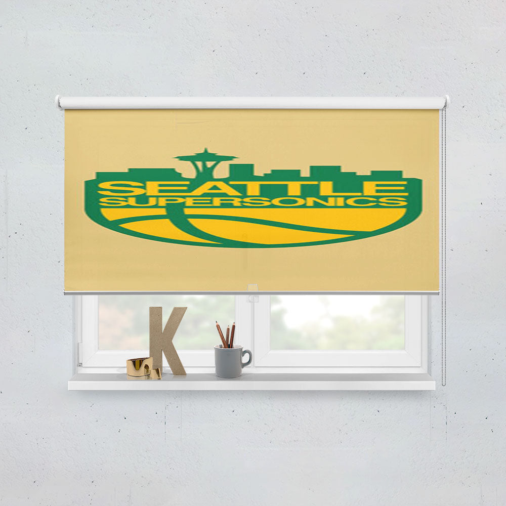 Seattle Supersonics Emblem Window Roller Blinds Shades