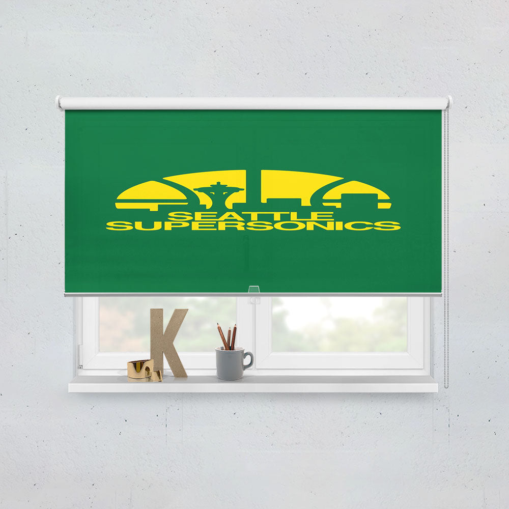 Seattle Supersonics Logo Window Roller Blinds Shades