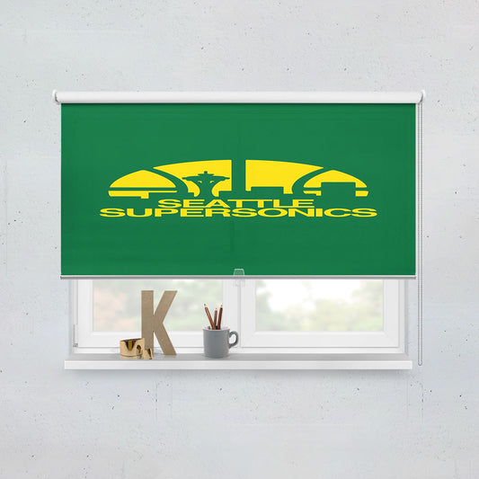 Seattle Supersonics Logo Window Roller Blinds Shades