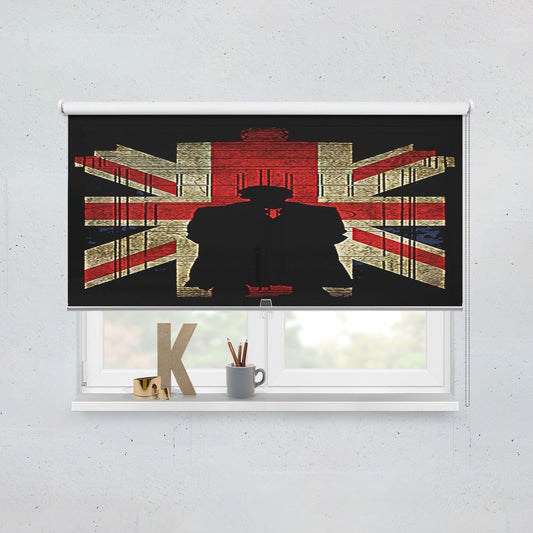 Sherlock Holmes And Union Jack Flag Window Roller Blinds Shades