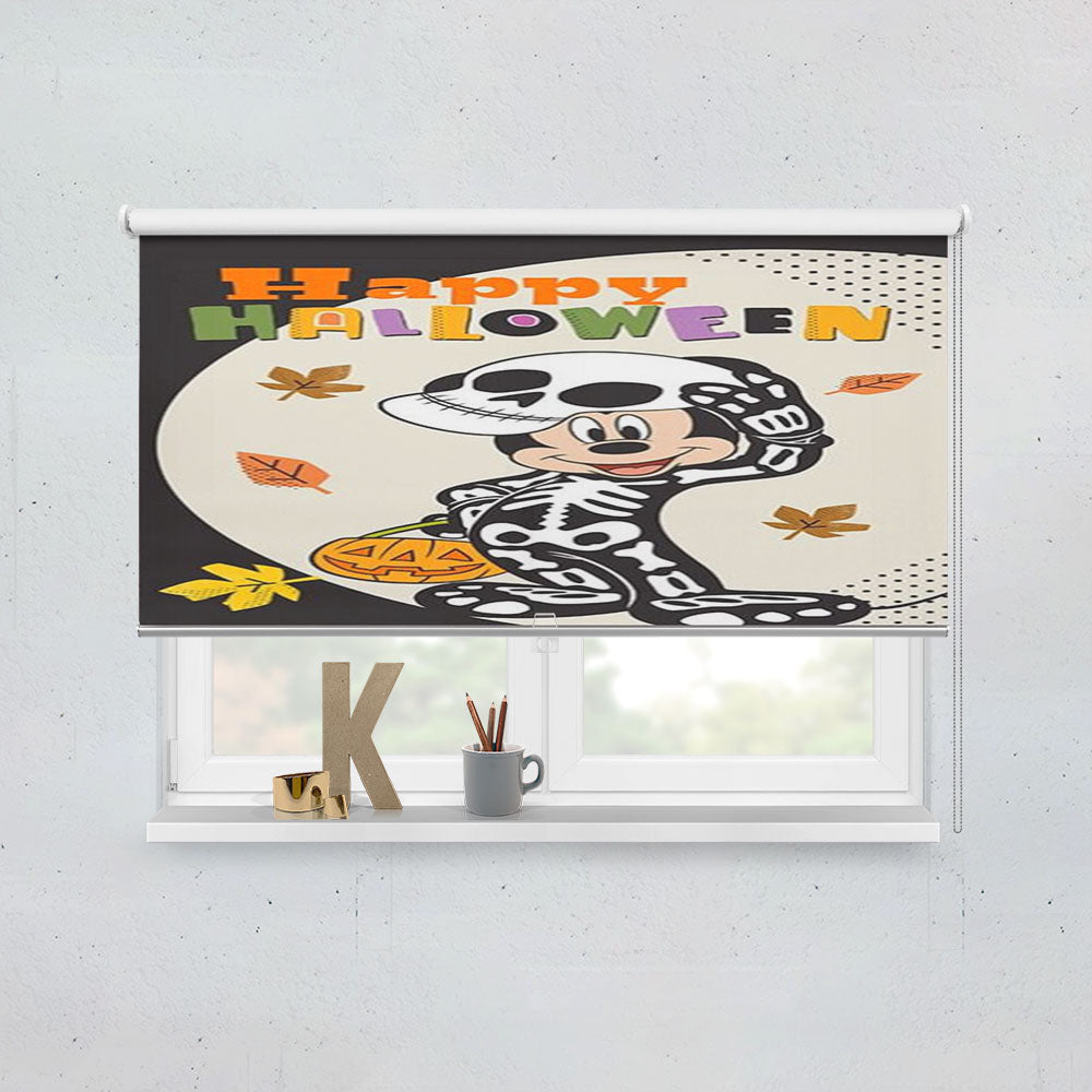 Skeleton Mickey Happy Halloween Window Roller Blinds Shades