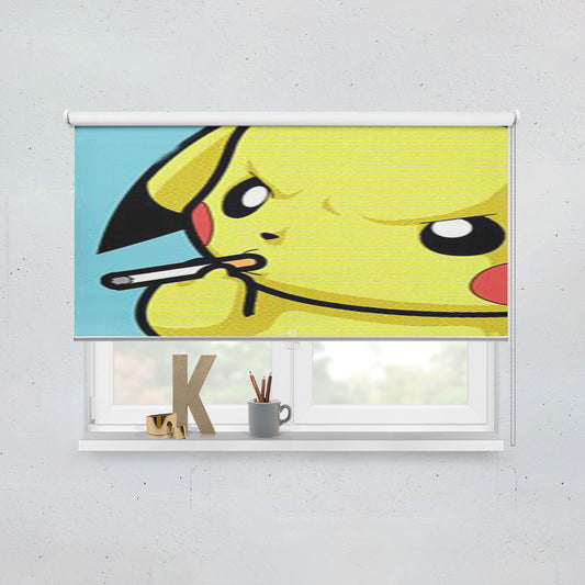 Smoking Pikachu Window Roller Blinds Shades