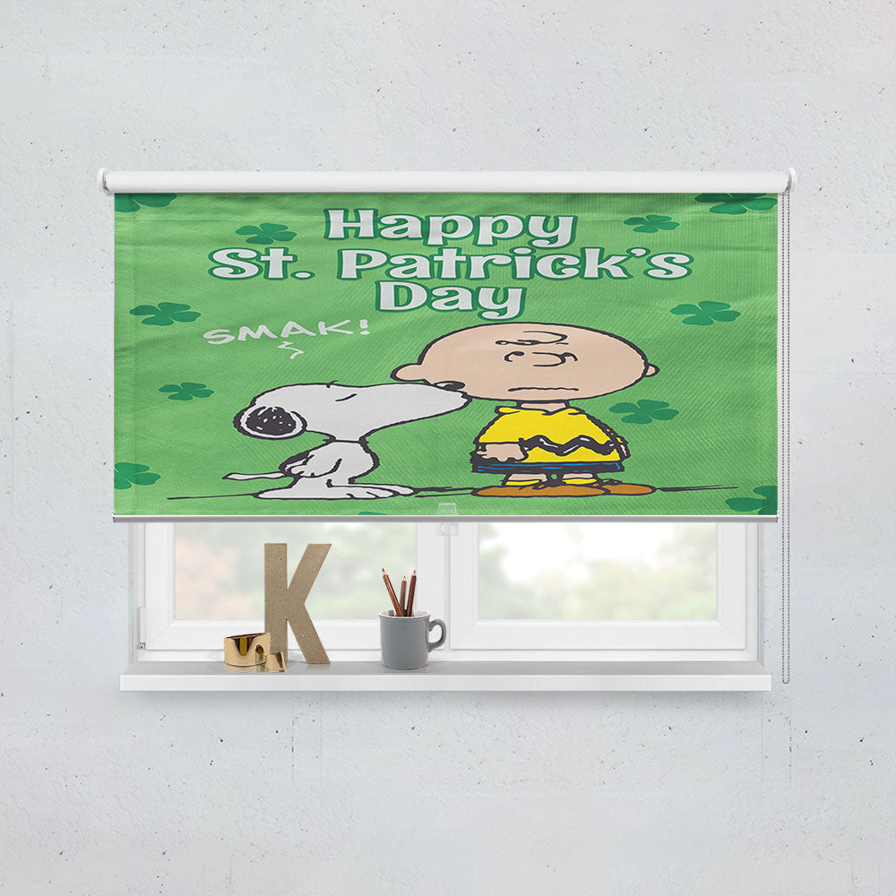 Snoopy And Charlie Brown Moon Window Roller Blinds Shades