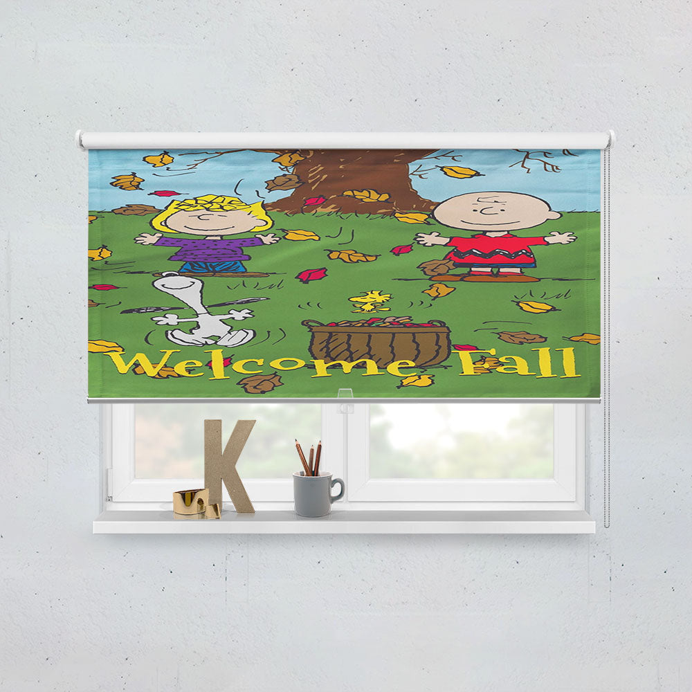 Snoopy Charlie Brown Halloween Window Roller Blinds Shades