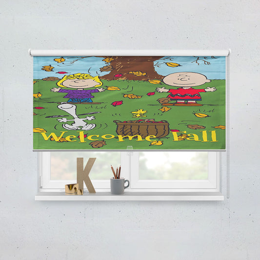 Snoopy Charlie Brown Halloween Window Roller Blinds Shades