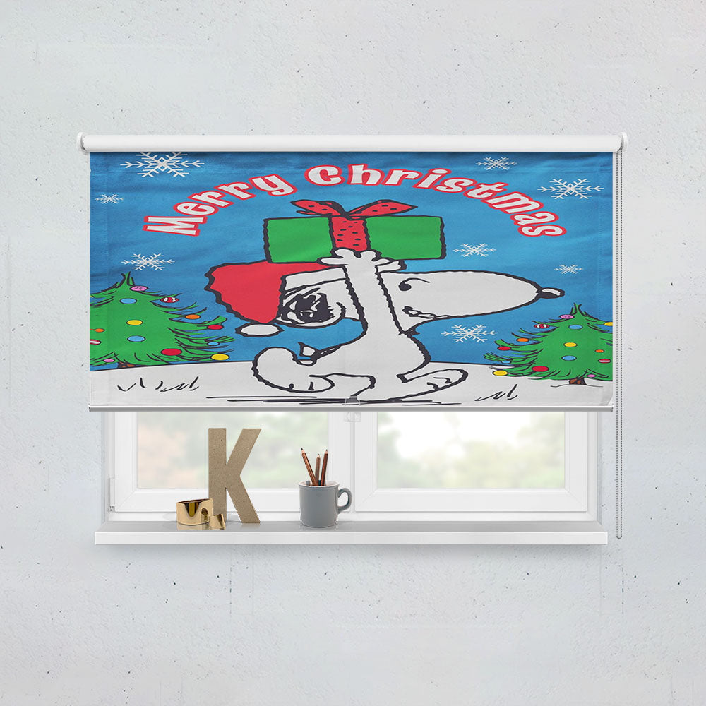 Snoopy Christmas Garden Flag Holiday Window Roller Blinds Shades