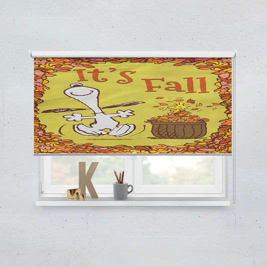 Snoopy Fall Outdoor Window Roller Blinds Shades