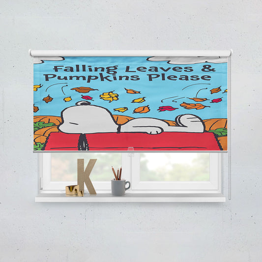 Snoopy Fall Window Roller Blinds Shades