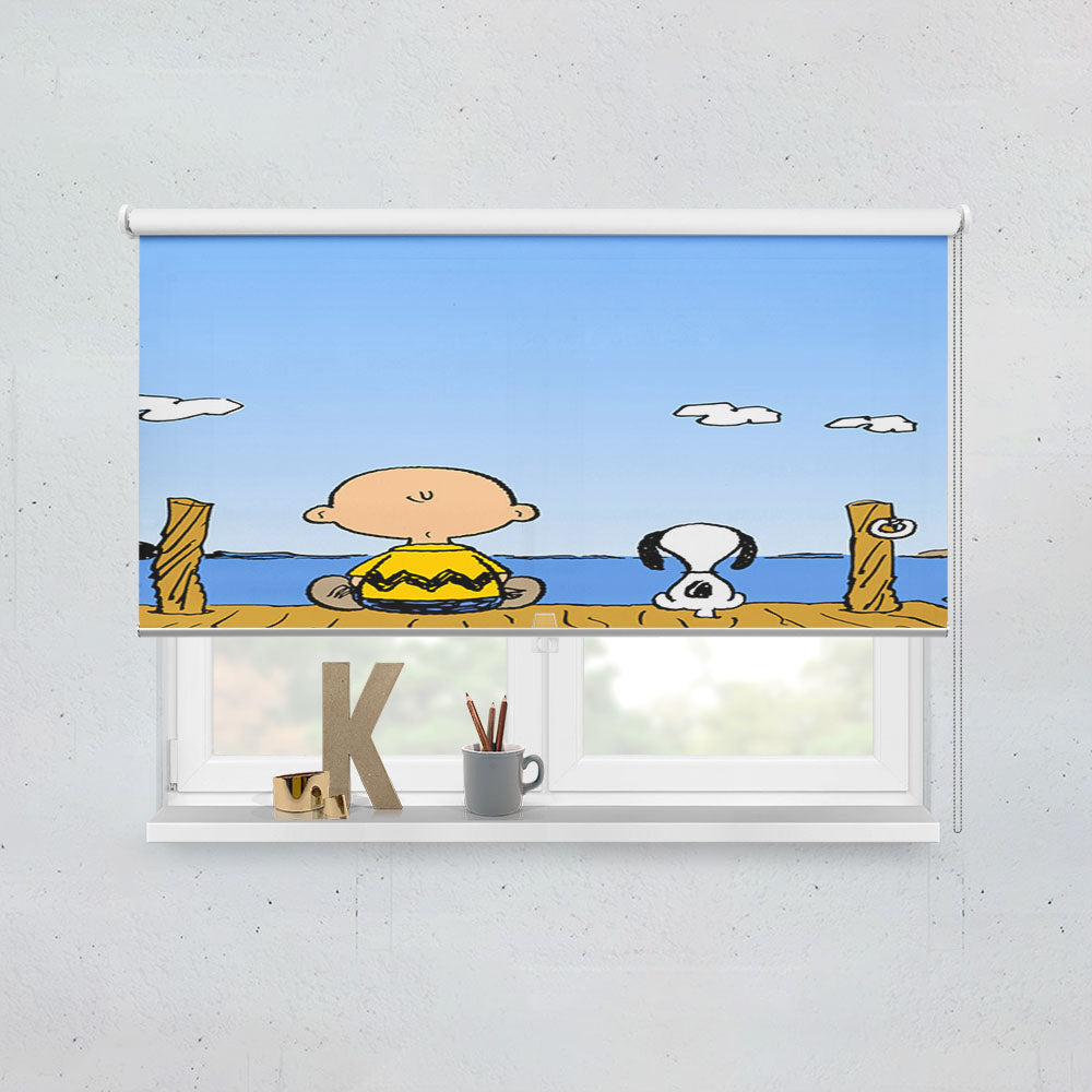 Snoopy Falling Leaves Window Roller Blinds Shades