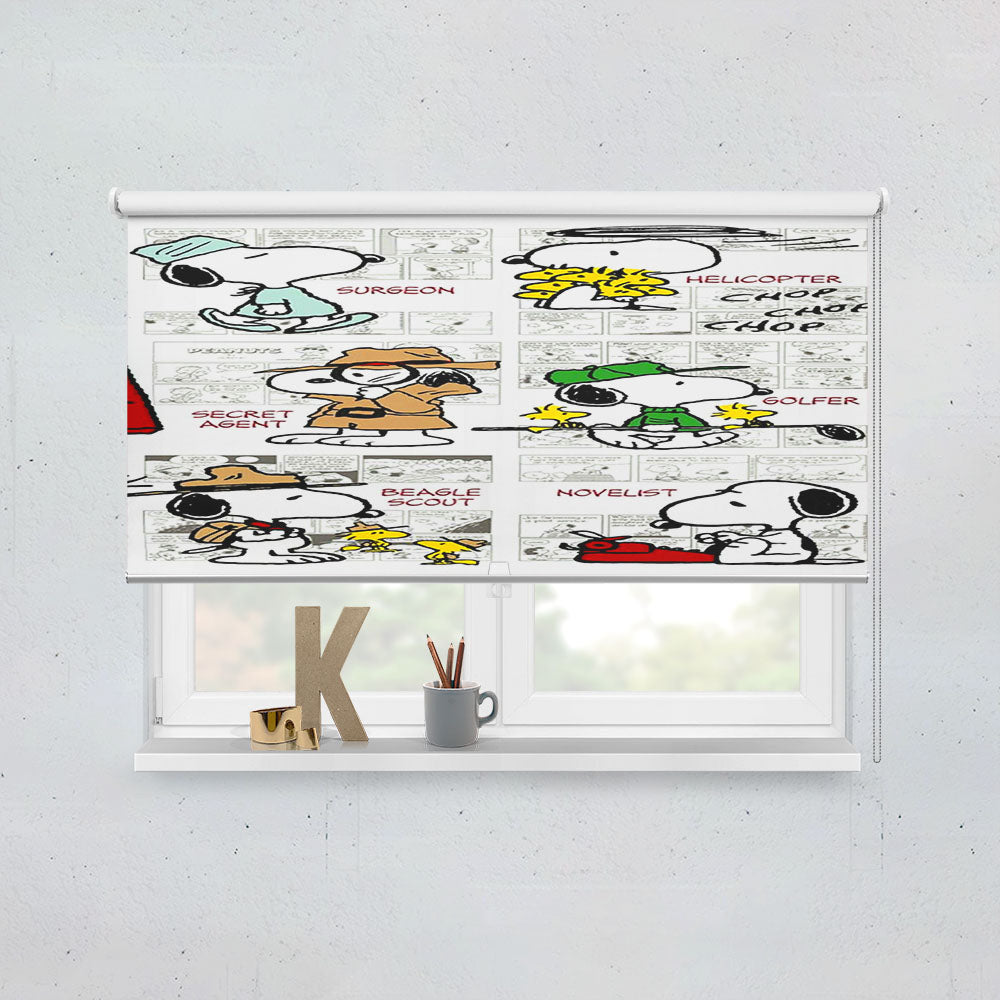 Snoopy Love Heart Window Roller Blinds Shades