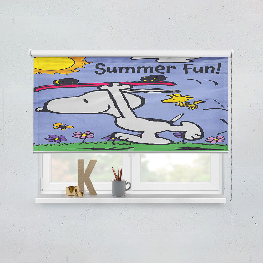 Snoopy Summer Beach Window Roller Blinds Shades