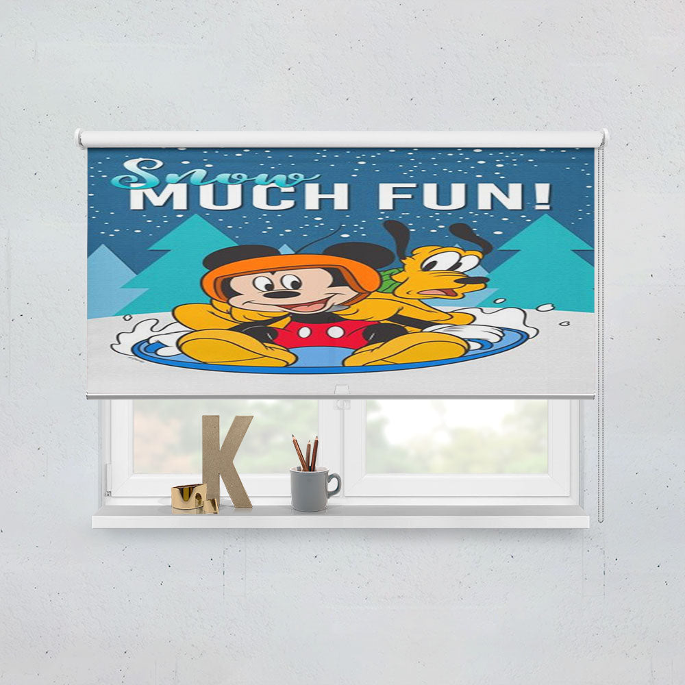 Snow Much Fun Mickey Window Roller Blinds Shades