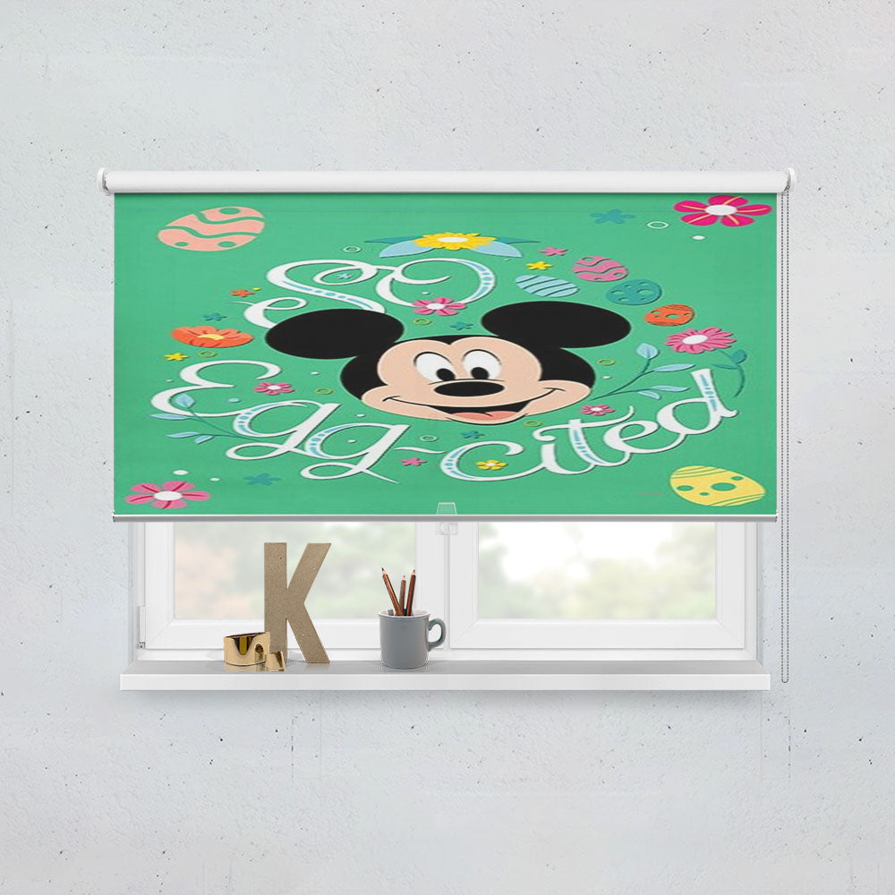 So Egg-Cited Easter Mickey Mouse Window Roller Blinds Shades