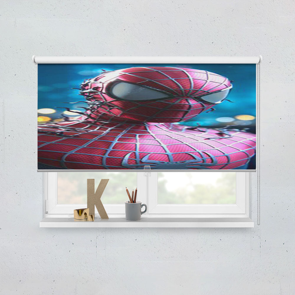 Spider Man Dark Red Window Roller Blinds Shades