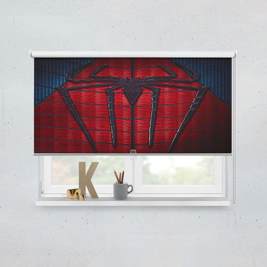 Spider Man Silver Logo Window Roller Blinds Shades