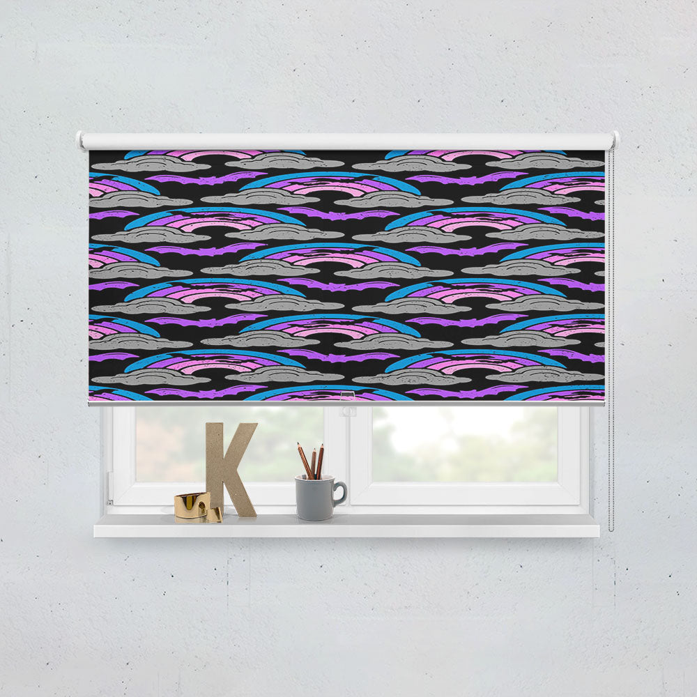 Spooky Halloween Rainbow Pattern Window Roller Blinds Shades