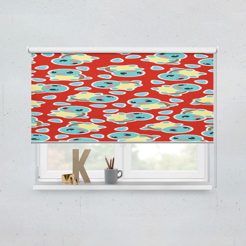Squirtle Cute Pokemon Pattern Window Roller Blinds Shades