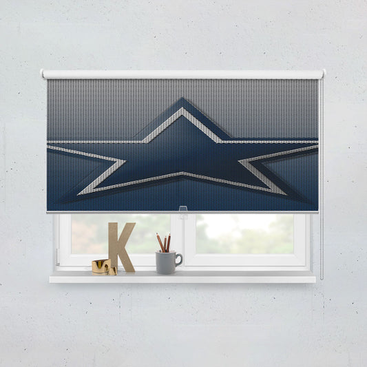 Star Dallas Cowboy Carbon Fiber Logo Window Roller Blinds Shades