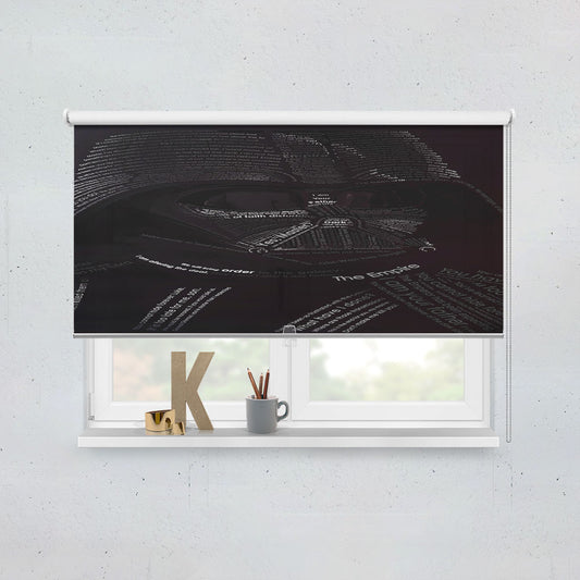 Star Wars Darth Vader Mask Typography Window Roller Blinds Shades