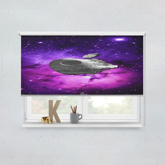 Star Wars Inspired Death Star Apple In Galaxy Window Roller Blinds Shades