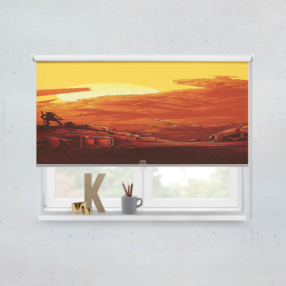 Star Wars The Force Awakens Rey Landscape Window Roller Blinds Shades