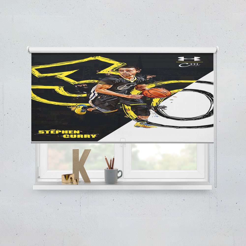 Stephen Curry Golden State Warriors 30 Window Roller Blinds Shades