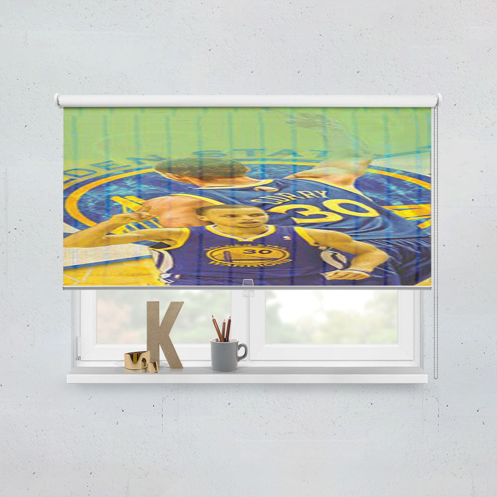 Stephen Curry Pinstripes Overlap Window Roller Blinds Shades