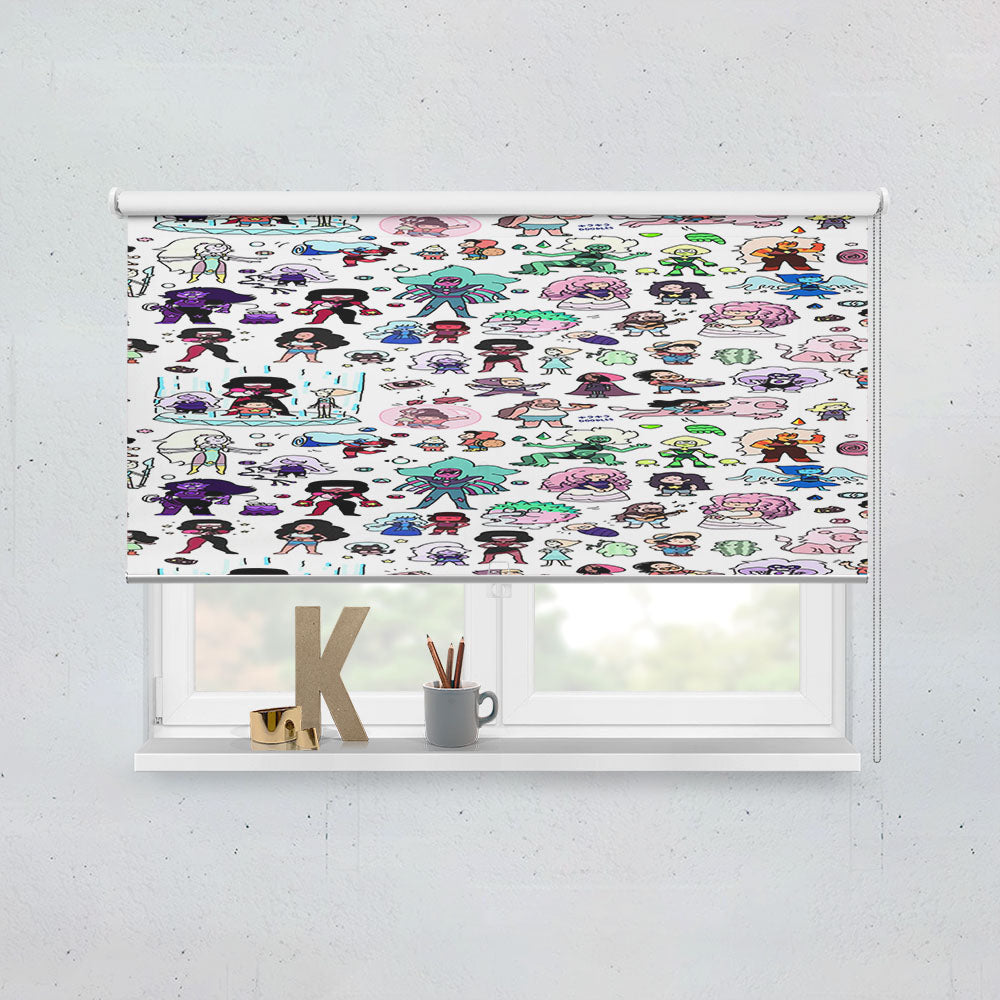 Steven Universe Pattern Wallpaper Window Roller Blinds Shades