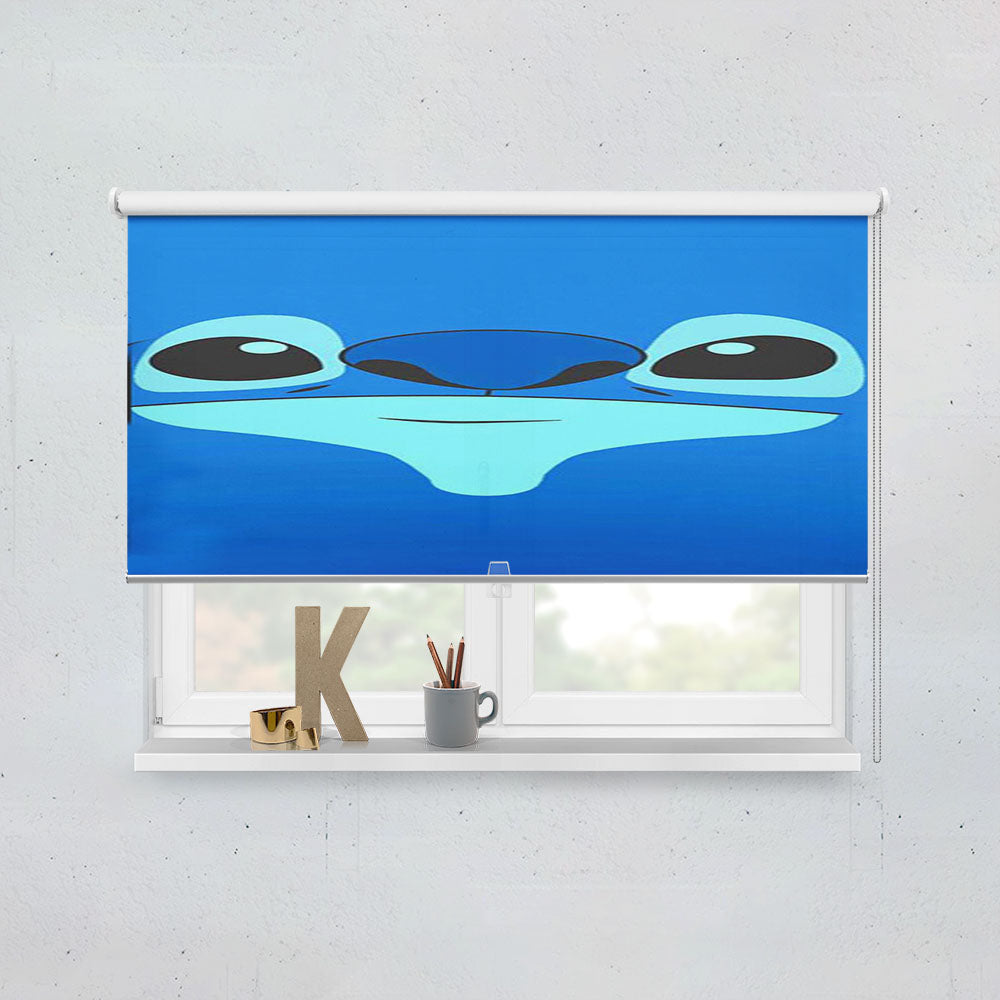 Stitch Blue Face Cute Window Roller Blinds Shades