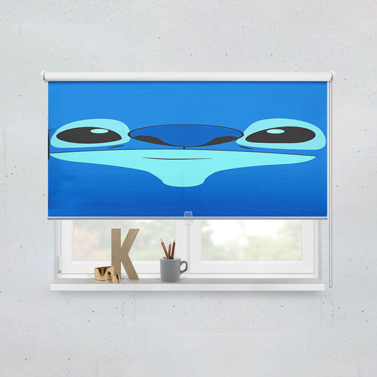 Stitch Blue Face Cute Window Roller Blinds Shades