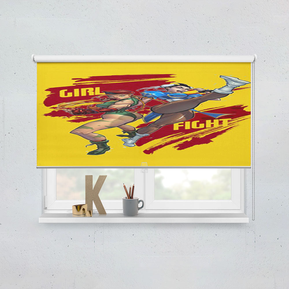 Street Fighter Girl Window Roller Blinds Shades