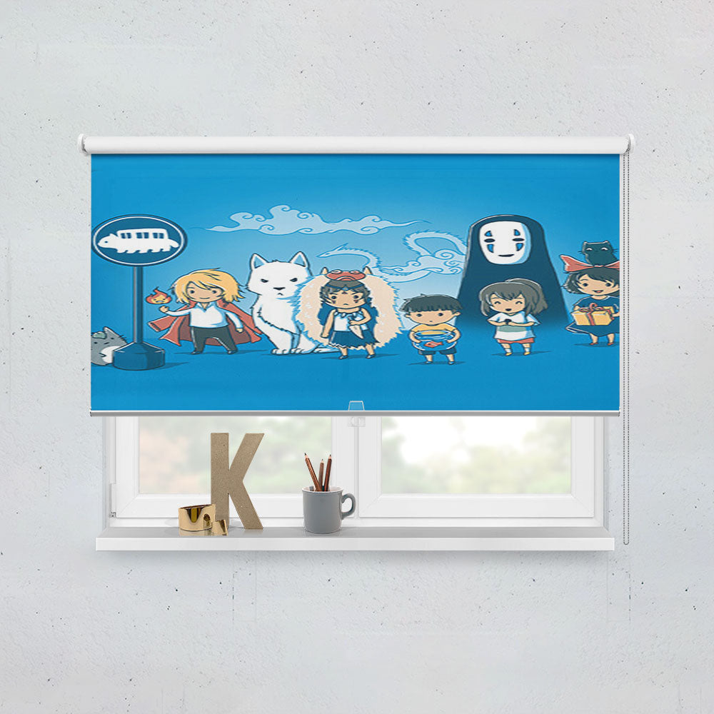 Studio Ghilbli Anime Cartoon Window Roller Blinds Shades