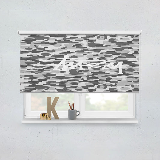 Stussy Bape Camouflage Grey Window Roller Blinds Shades