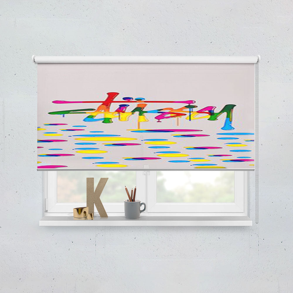 Stussy Drops Of Paint Window Roller Blinds Shades