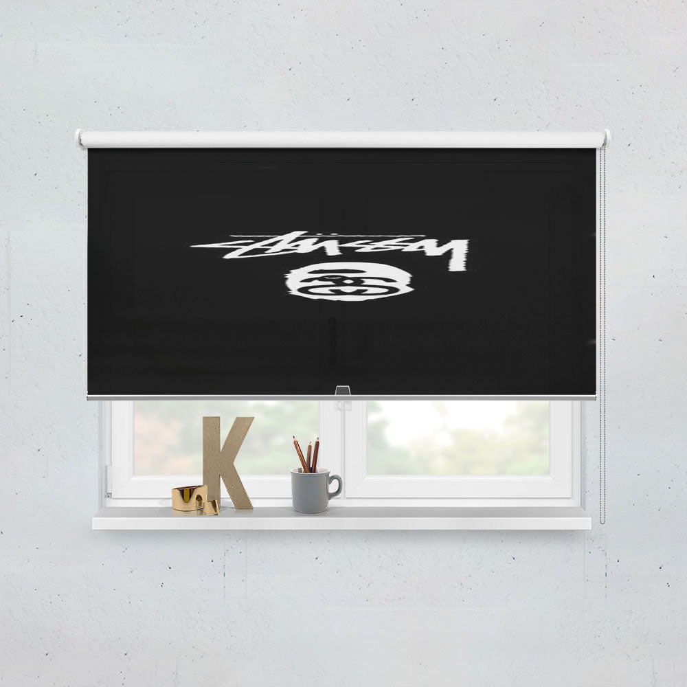 Stussy X Bape Logo Black Window Roller Blinds Shades