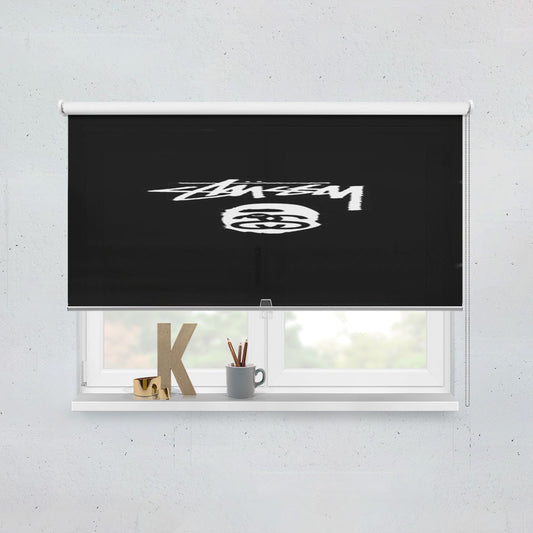 Stussy X Bape Logo Black Window Roller Blinds Shades