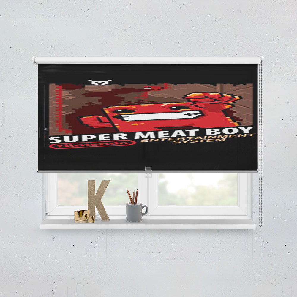 Super Meat Boy Game Window Roller Blinds Shades