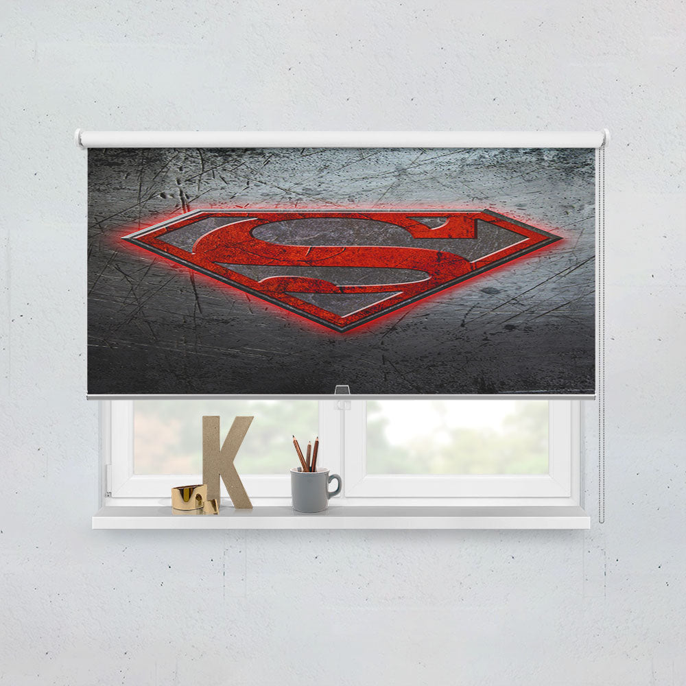 Superman Metal Logo Window Roller Blinds Shades