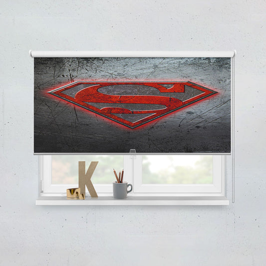 Superman Metal Logo Window Roller Blinds Shades