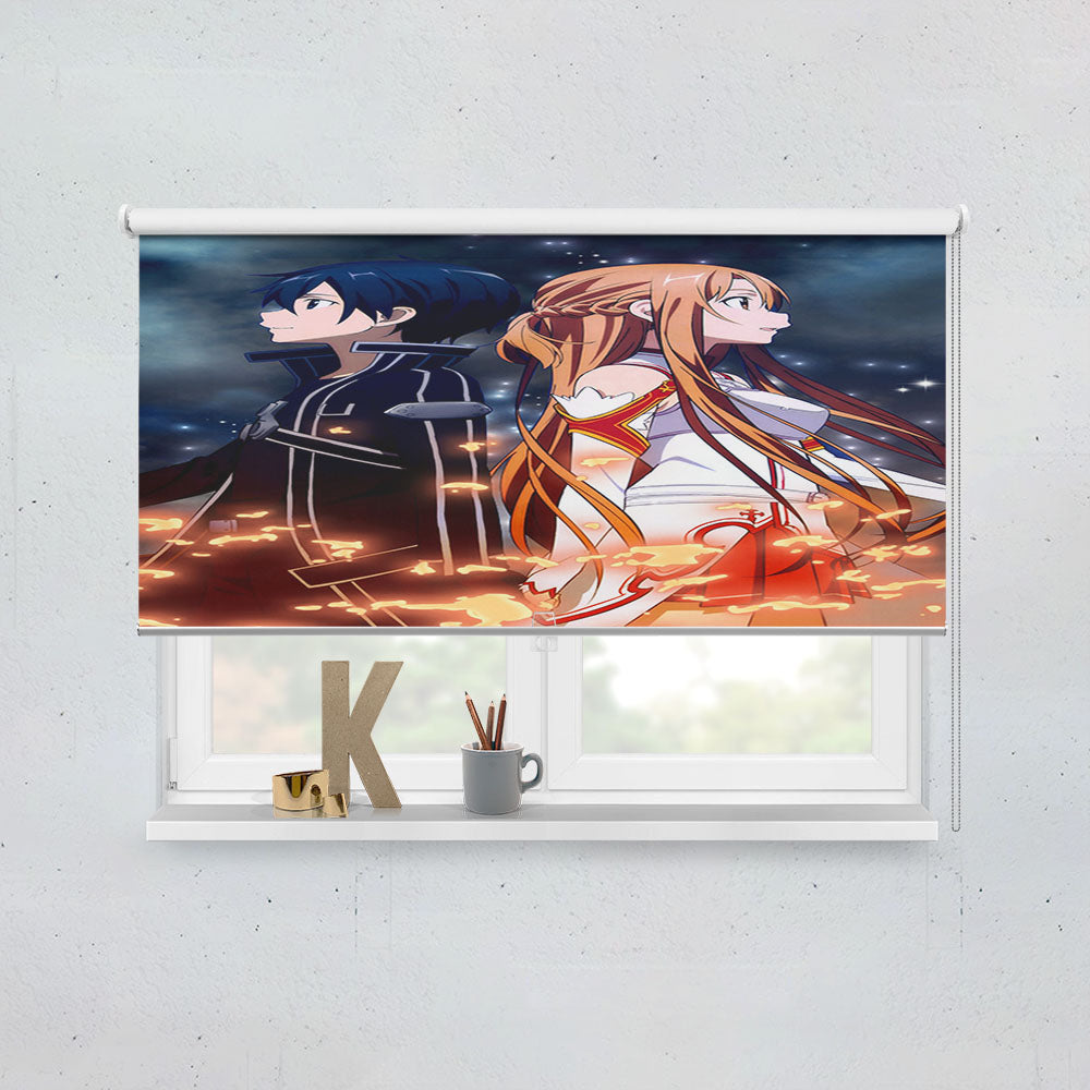 Sword Art Online 4 Window Roller Blinds Shades