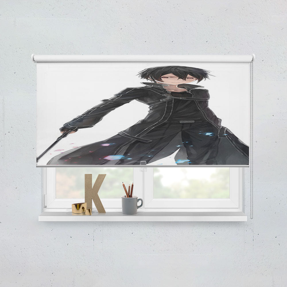 Sword Art Online Kirito Asuna Anime Window Roller Blinds Shades