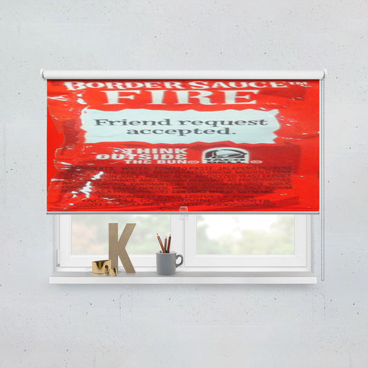 Taco Bell Sauce Fire Window Roller Blinds Shades