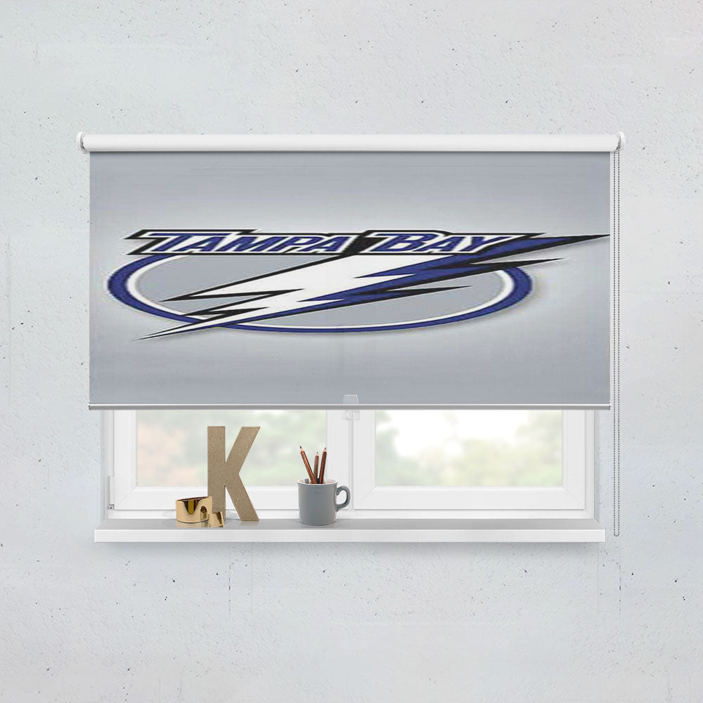 Tampa Bay Lightning Silver Radial Window Roller Blinds Shades