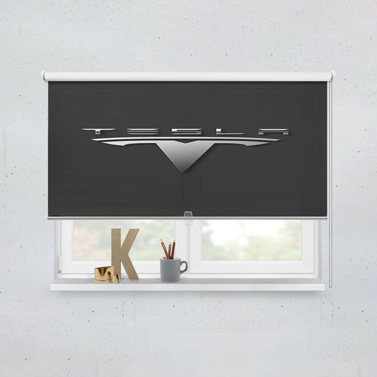 Tesla Car Logo Window Roller Blinds Shades