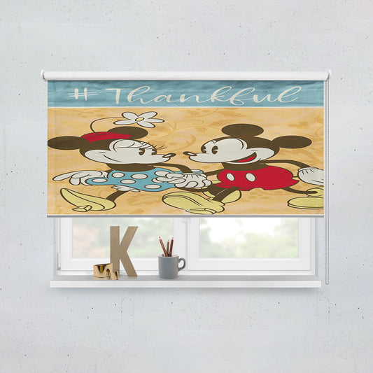 Thanksgiving Mickey & Minnie Autumn Window Roller Blinds Shades