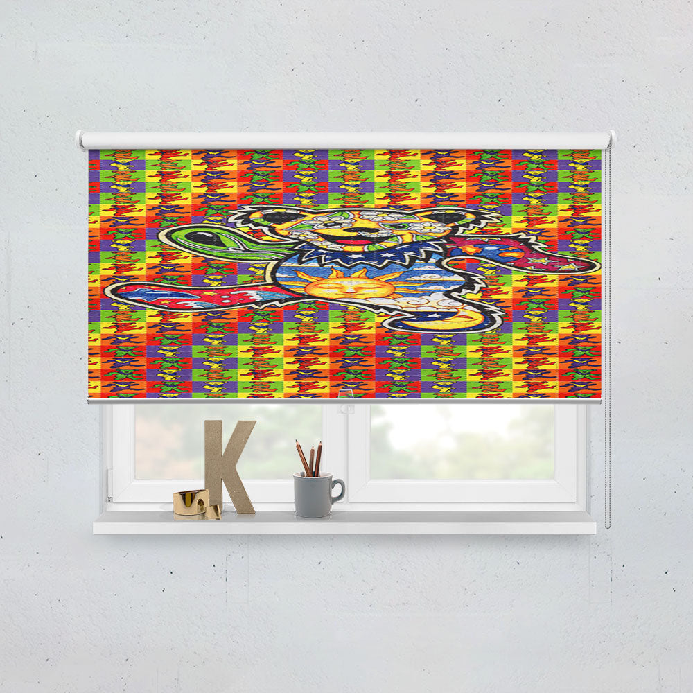 The Grateful Dead Dancing Bear Window Roller Blinds Shades